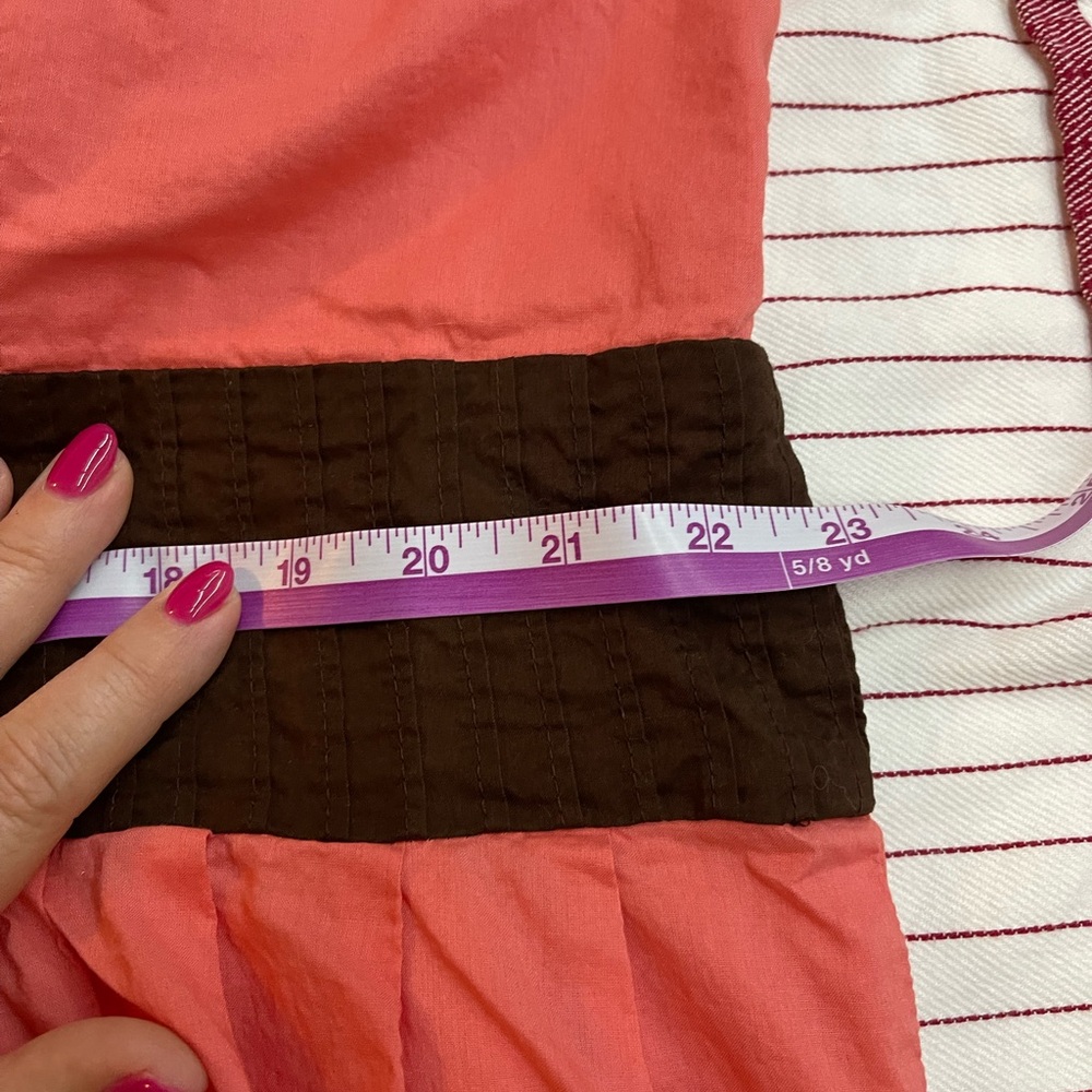 Dress Barn Coral/Brown Lined Dress Size 22W - Picture 5 of 7